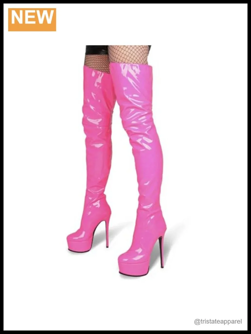 Over the Knee Stiletto Heel Boots with Zipper Round Toe Faux Leather Party